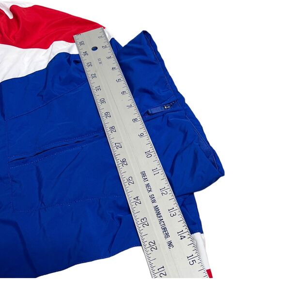 Nike Jacket Kids XL 1/4 Zip White Blue Swoosh Sporty USA Activewear Lightweight - Picture 7 of 12
